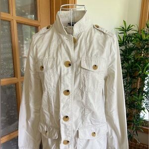 Talbots white utility jacket